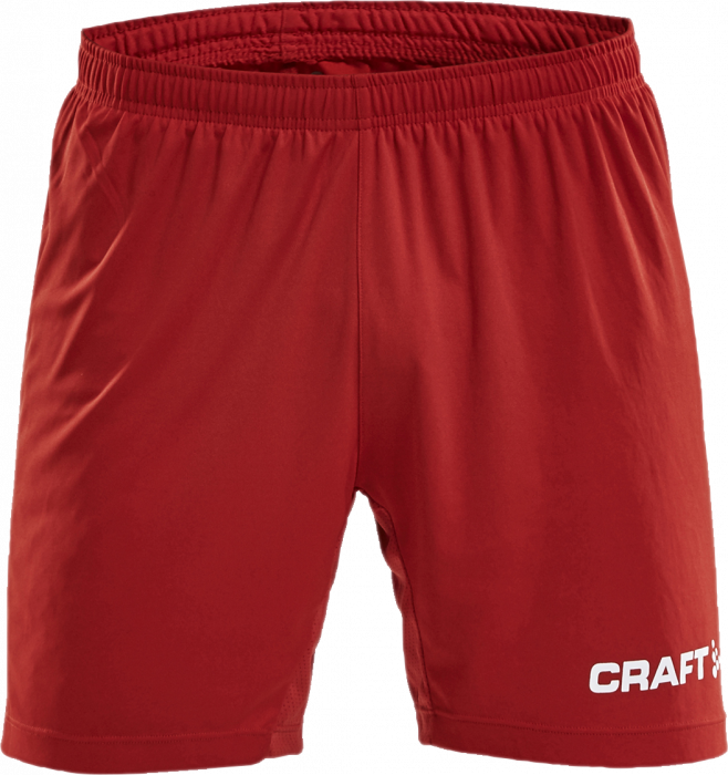 Craft - Progress Contrast Shorts Kids - Rot & weiß