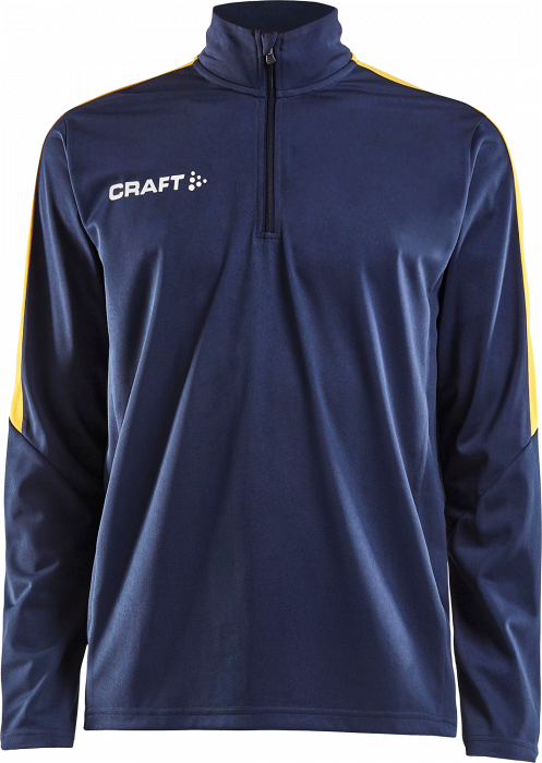 Craft - Progress Halfzip Junior - Blu navy & giallo