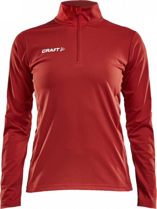 Craft - Progress Halfzip Women - Vermelho & branco