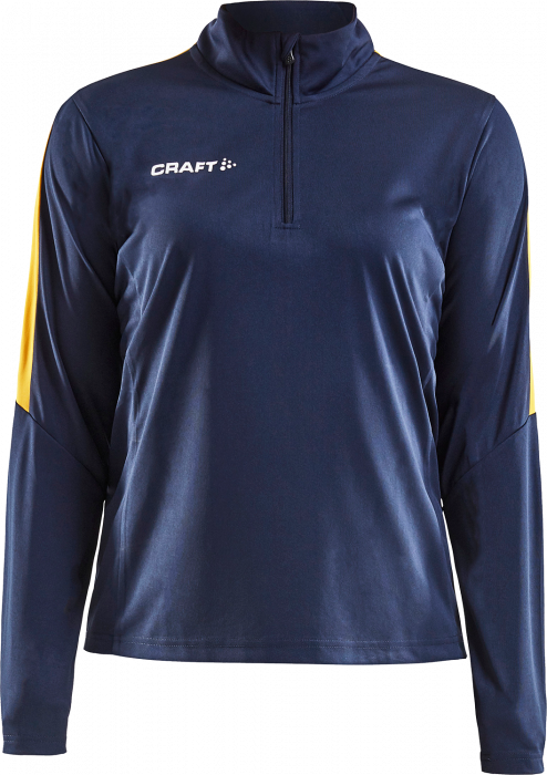 Craft - Progress Halfzip Women - Blu navy & giallo