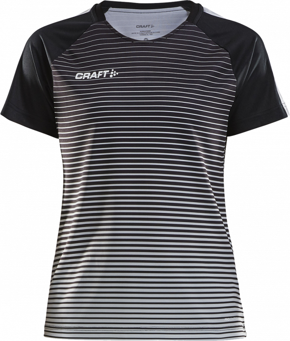 Craft - Pro Control Stripe Jersey Dame - Sort & grå