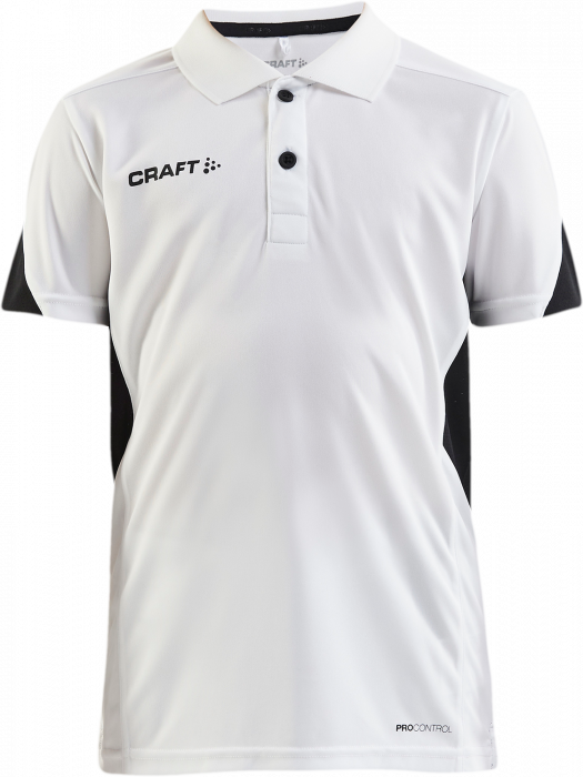 Craft - Pro Control Impact Polo Junior - Wit & zwart