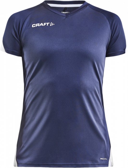 Craft - Pro Control Impact Tee Women - Blu navy & bianco