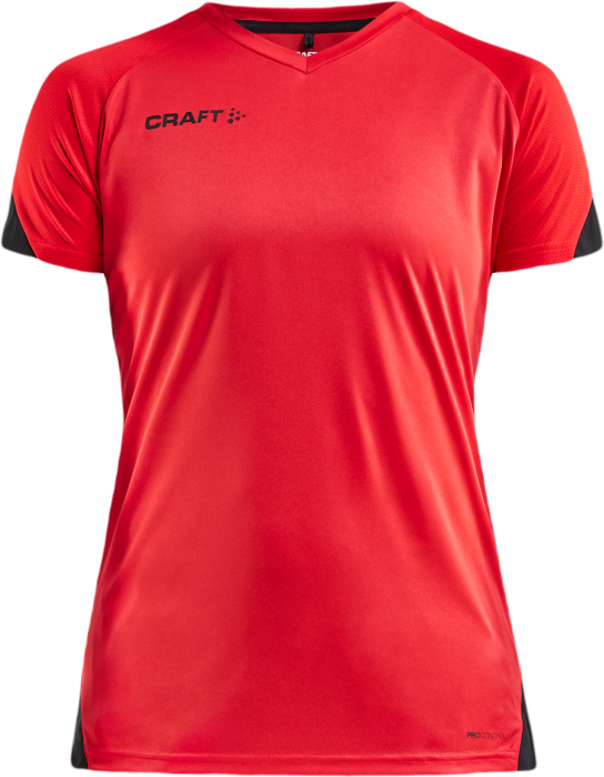 Craft - Pro Control Impact Tee Women - Bright Red & black