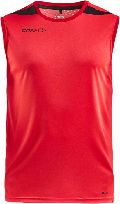 Craft - Pro Control Impact Ærmeløs T-Shirt Herre - Bright Red & sort