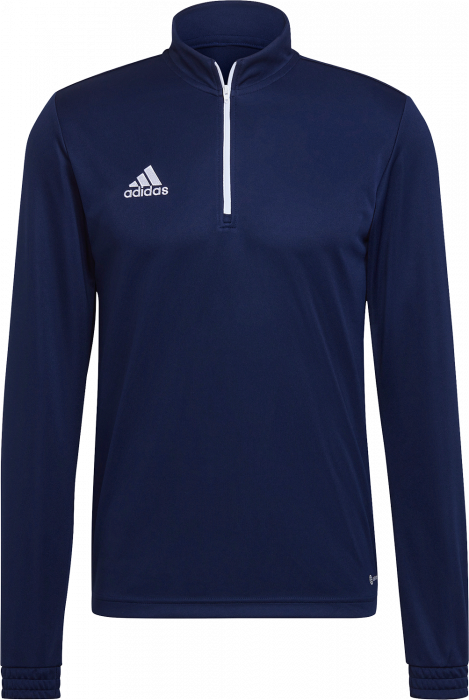 Adidas - Entrada 22 Træning Top With Half Zip Jr - Navy blue 2 & blanc