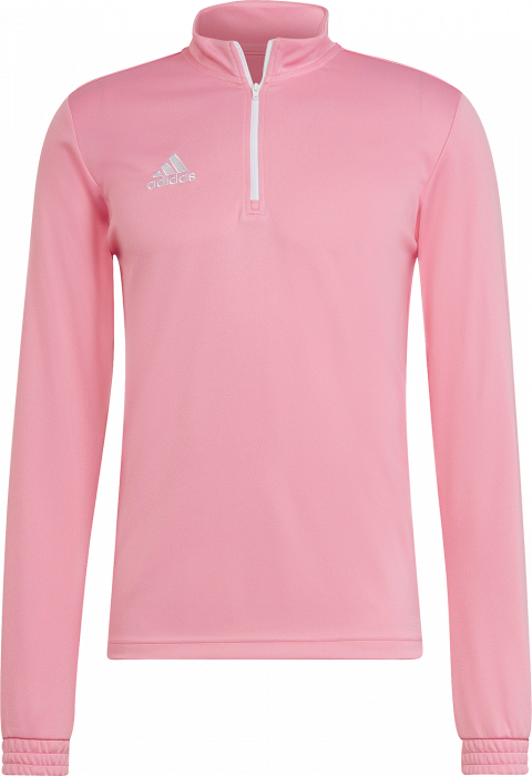 Adidas - Entrada 22 Træning Top With Half Zip Jr - Semi Pink & wit