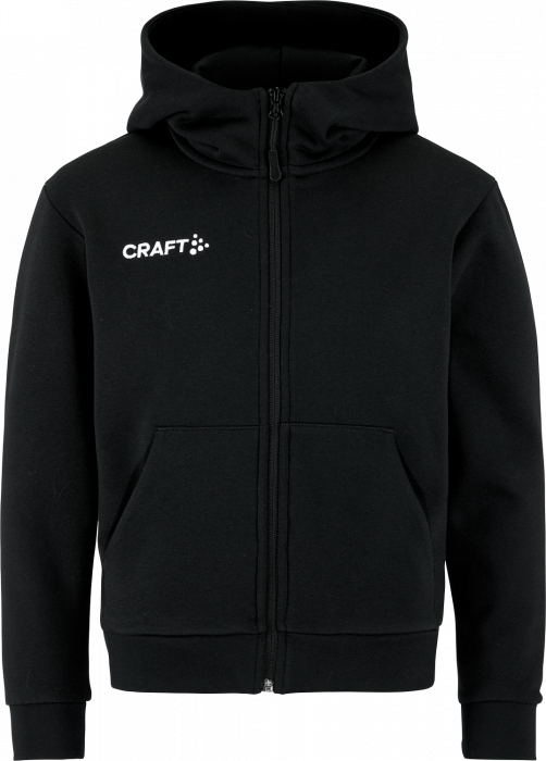 Craft - Community 2.0 Logo Hættetrøje Med Lynlås Børn - Sort