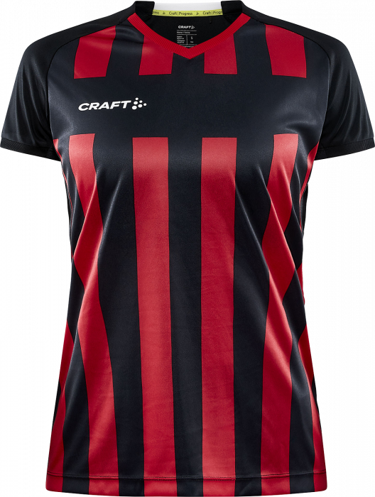 Craft - Progress 2.0 Stripe Jersey Woman - Nero & rosso