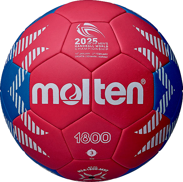 Molten - Vm 2025 Replica Handball - Blue & rood