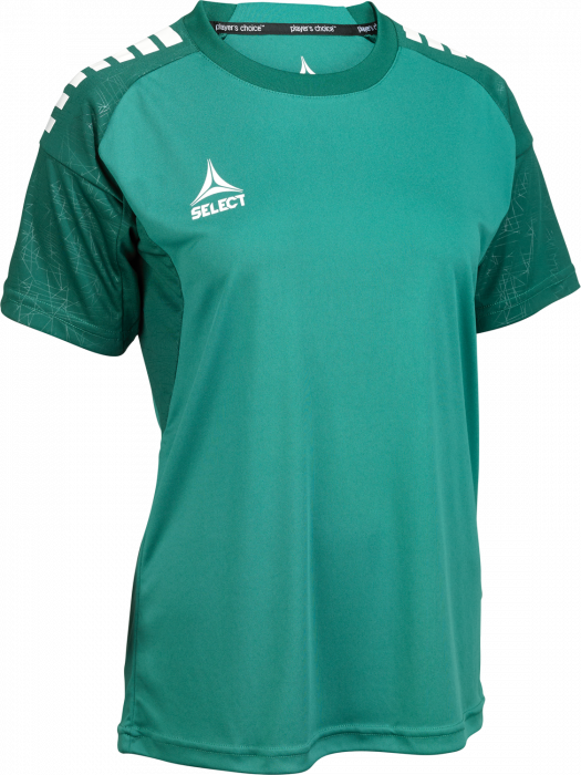 Select - Spain V25 Player Shirt S/s Women - Verde & blanco